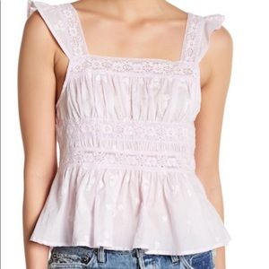 Free People Beautiful Fleurs Blouse lilac S